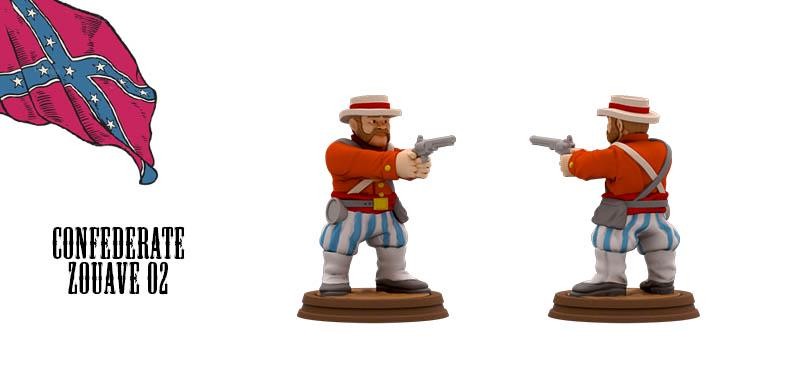 Confederate Zuoaves American Civil War Set DnD Miniature, Tabletop RPG, Figurin