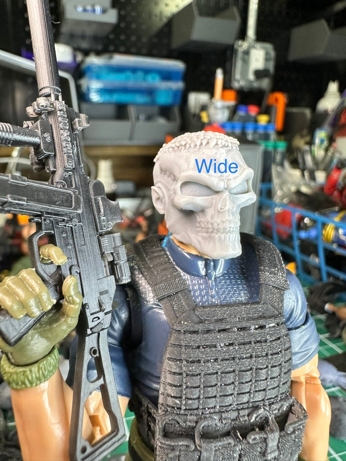 Skull trooper, punisher head 1/12 head GI Joe classified 1:12 mezco marvel lege