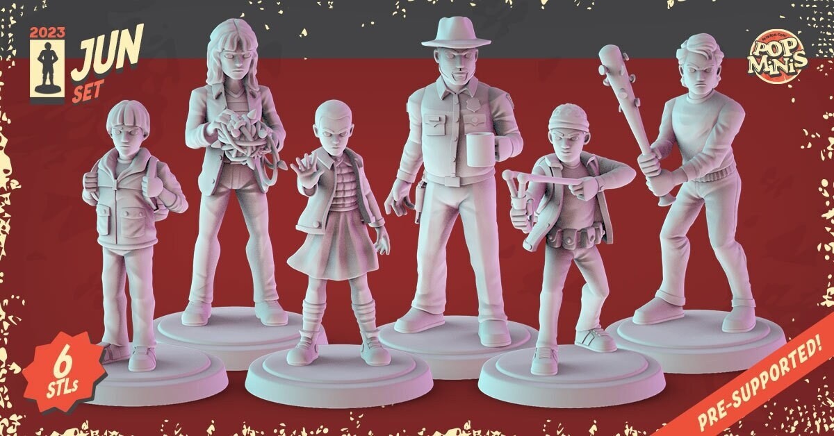 Peculiar Stuff Miniatures Set: 3D Printed Resin Dioramas (36mm Scale, Unpainte