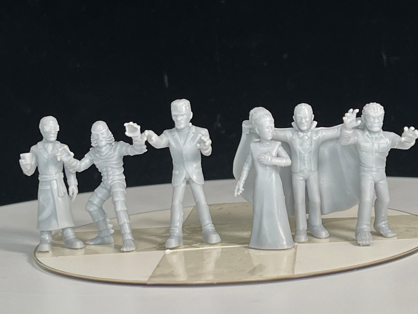 Classic horror Monsters 34mm tabletop mini's Dracula, Frankenstein, creature fr