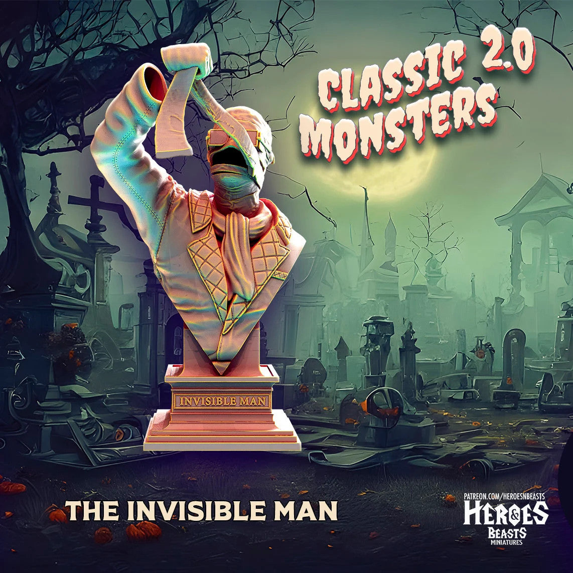 Invisible Man | Miniature | Heroes & Beasts | Classic Movie Monsters | DnD | Ta