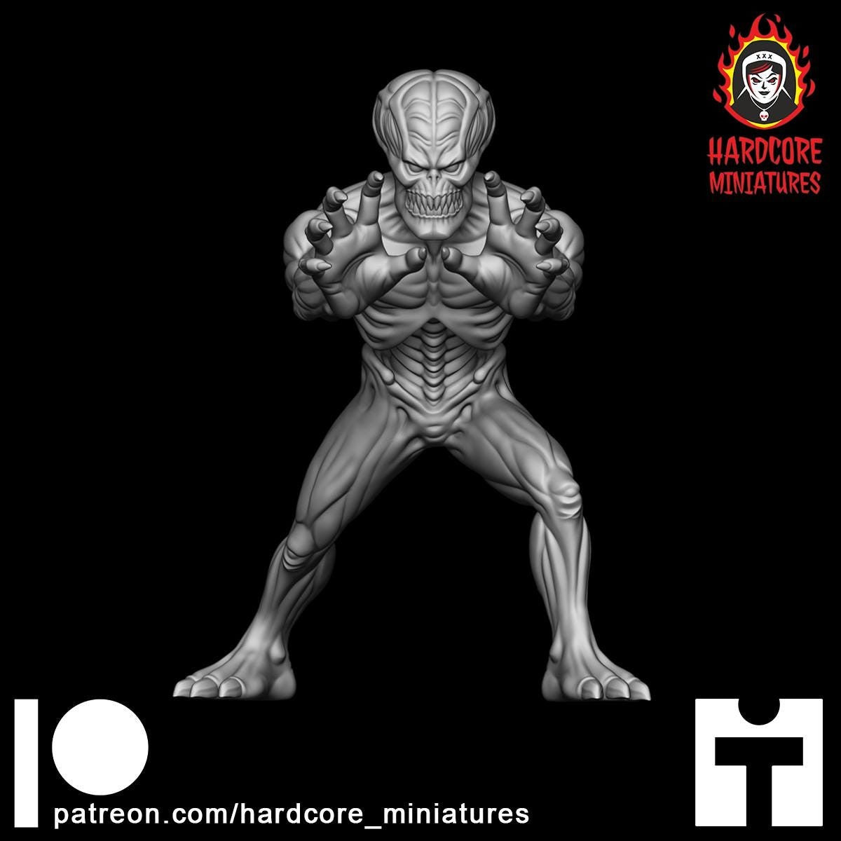 Archdemon Firing modular 32mm dnd miniature Martian Trooper doom video game2