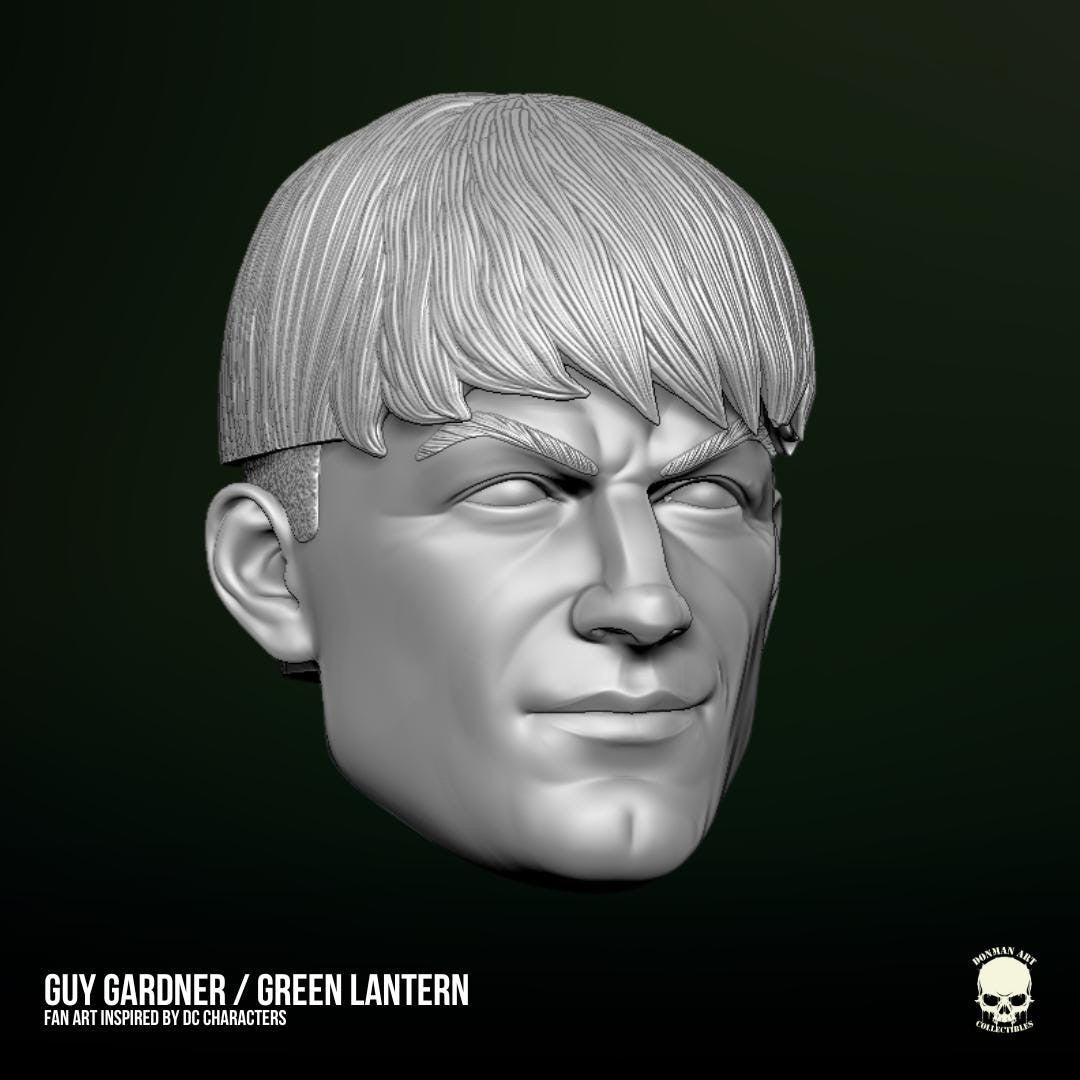Guy Gardner Green Lantern head 1/12 head Marvel Legends GI Joe classified 1:12