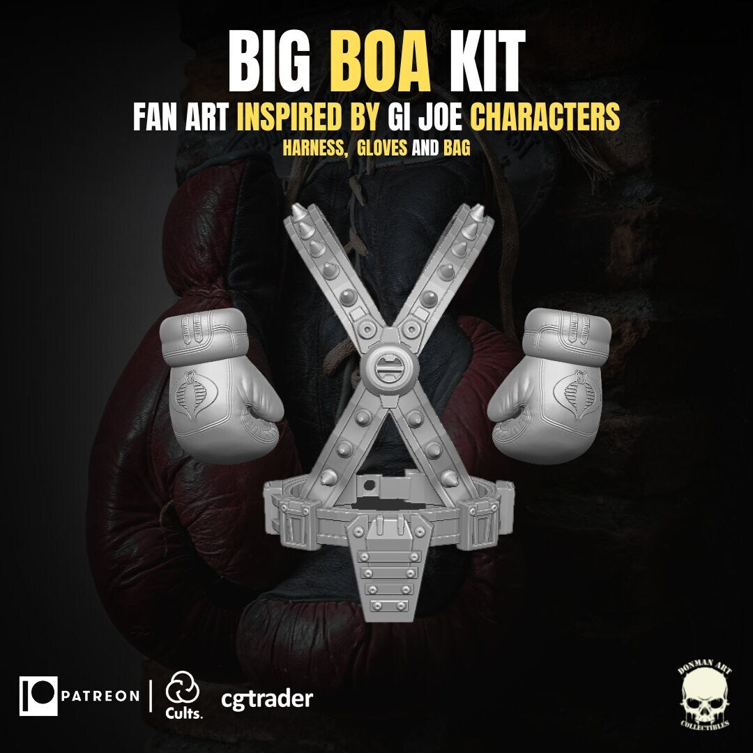 Big Boa Kit, head, harness, gloves for 6 inch action figures GI Joe Classified,