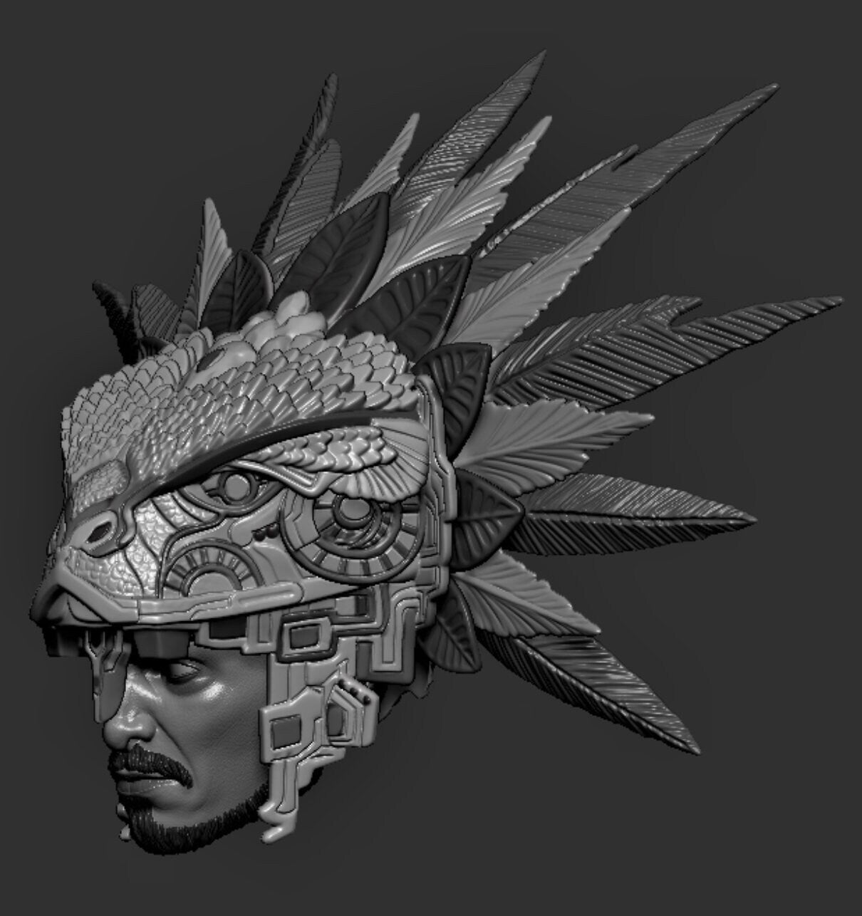Namor with headdress , black panther wakanda forever head sculpt 1:12 classifie