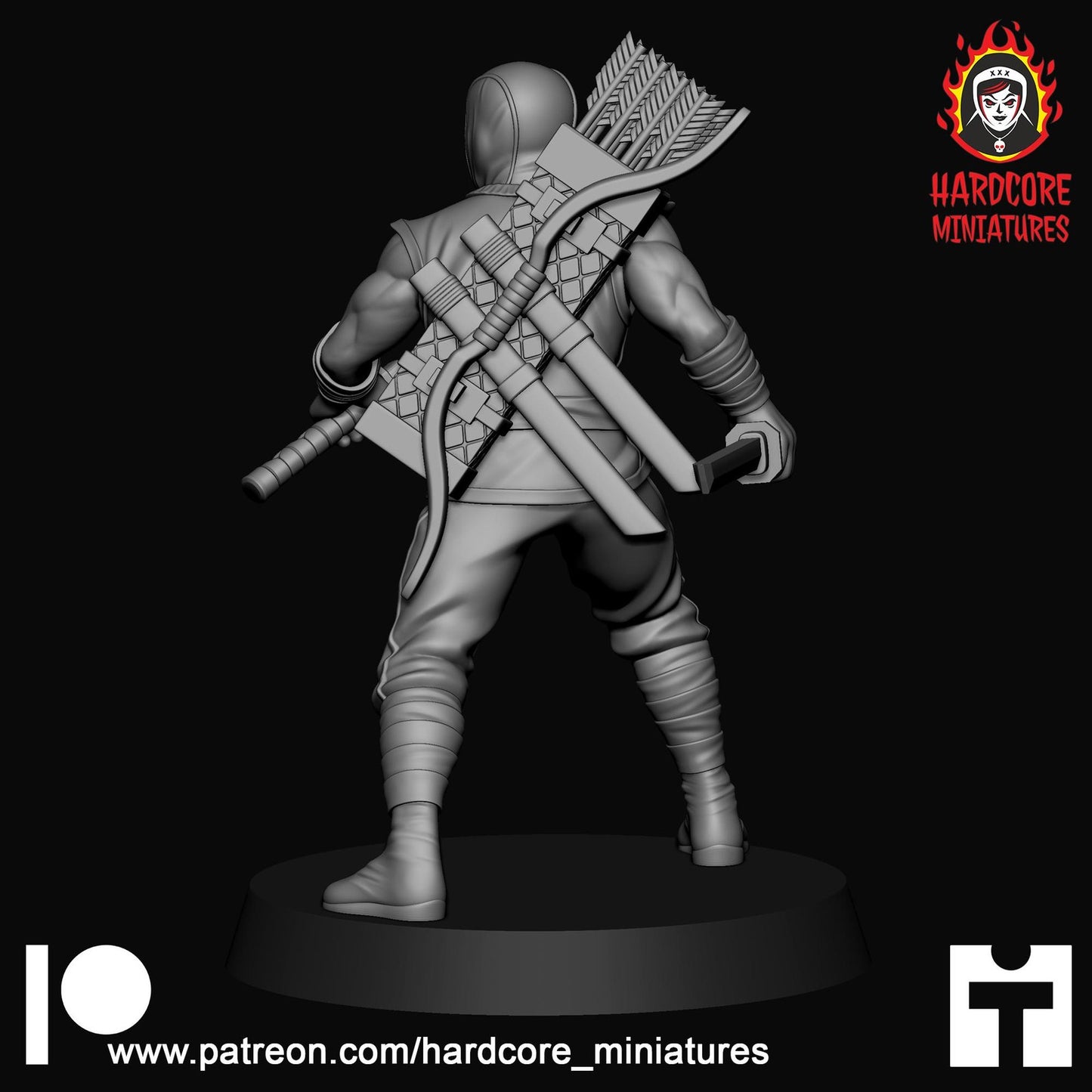 White Storm Ninja 32mm army builder set 1 3d printed minis tabletop hardcore mi