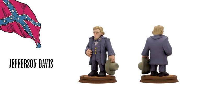 Confederate Jefferson Davis American Civil War Set DnD Miniature, Tabletop RPG,