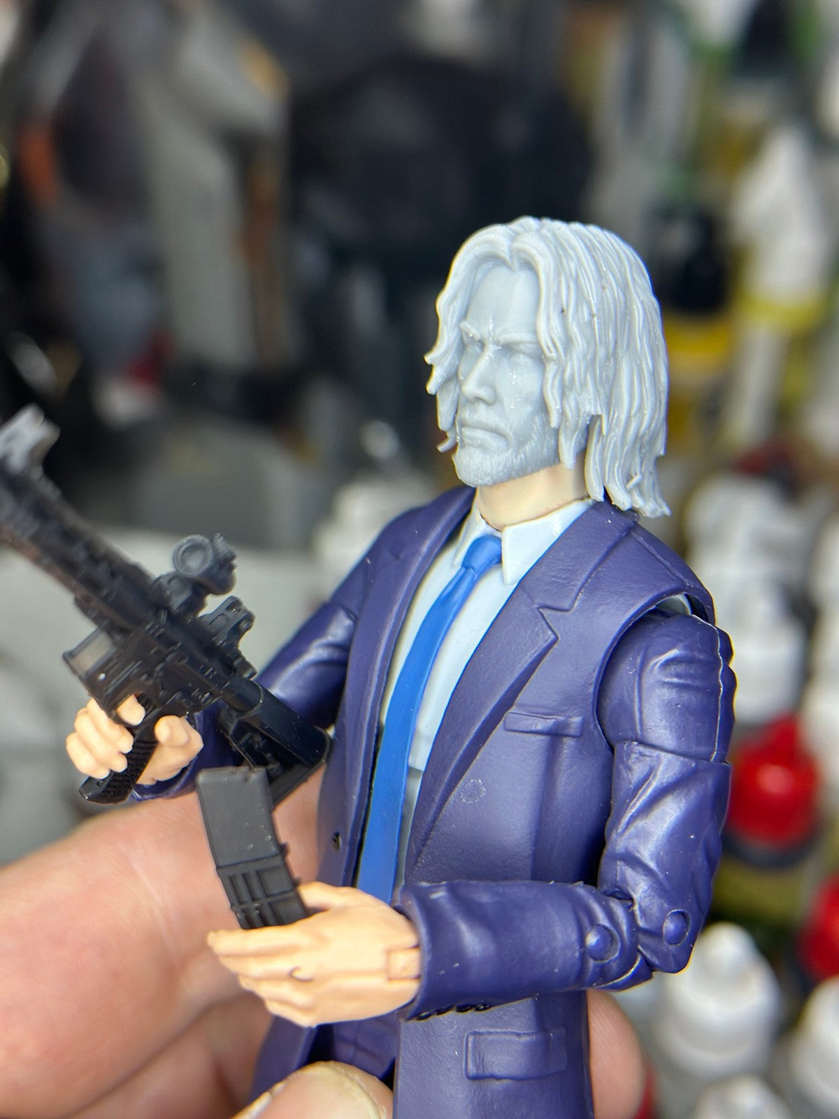 John Wick, baba yaga kit, head sculpt GI Joe Classified 1/12 scale head unpaint