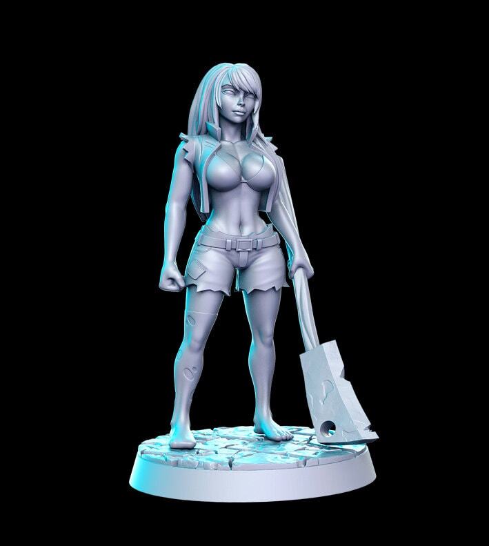 HeroQuest female Zombie 2 styles - Miniatures Unpainted 32mm Dungeons and Drago