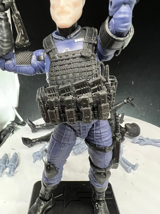 1/12 Scale Tactical Plate Carrier with Mag Pouches: Action Figure Accessory
