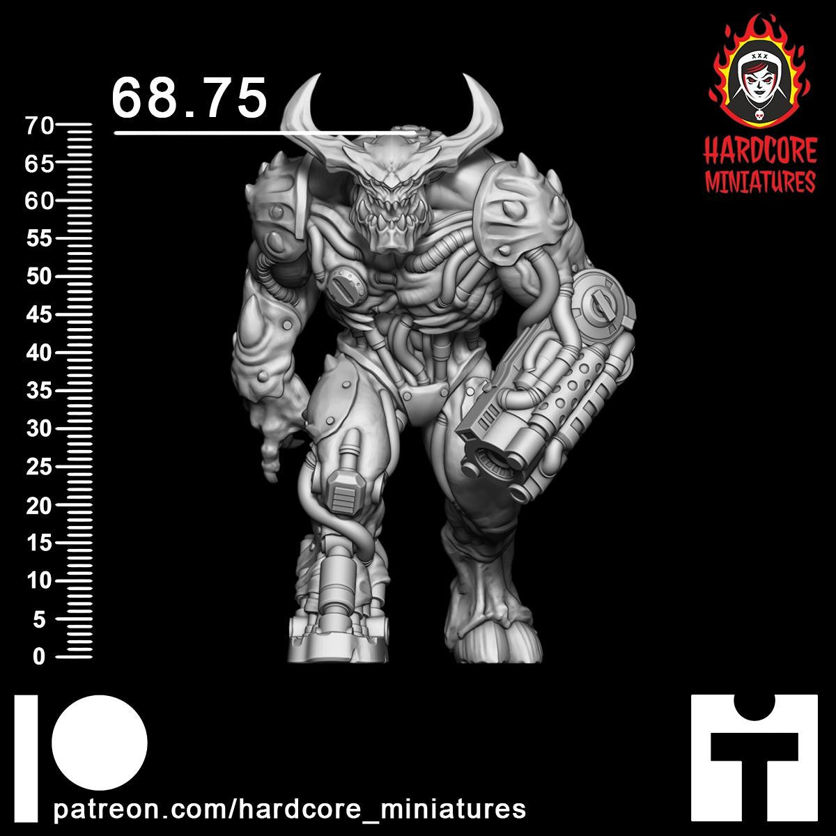 Doom Cyberdemon 2 32mm dnd miniature doom video game Cyber Demon