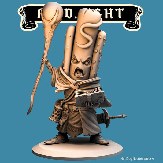 Hot Dog Necromancer--Food Fight! tabletop gaming DnD 32mm | 75MM