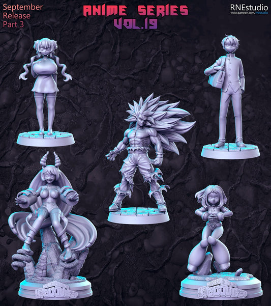 Anime Series Vol 19 Full Set DnD Miniature, Tabletop RPG DnD Mini, D&D Figurine