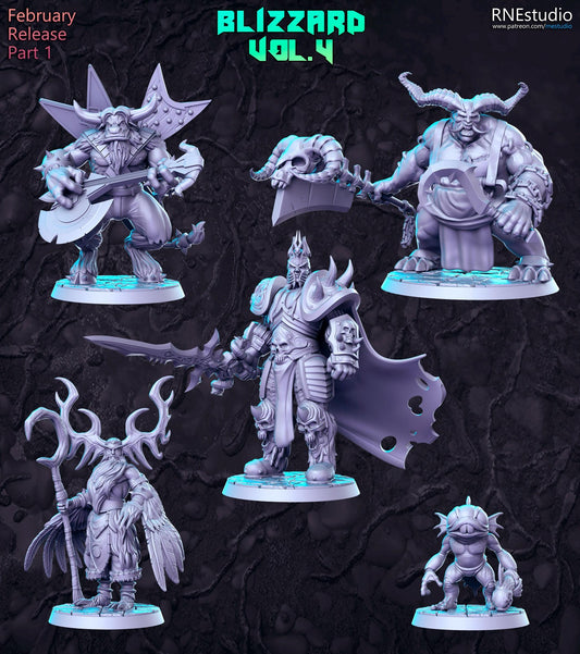 Blizzard Vol 4 Full Set DnD Miniature, Tabletop RPG DnD Mini, D&D Figurines, Fa