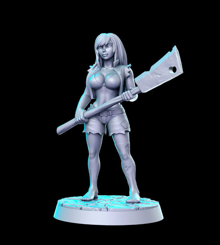 HeroQuest female Zombie 2 styles - Miniatures Unpainted 32mm Dungeons and Drago