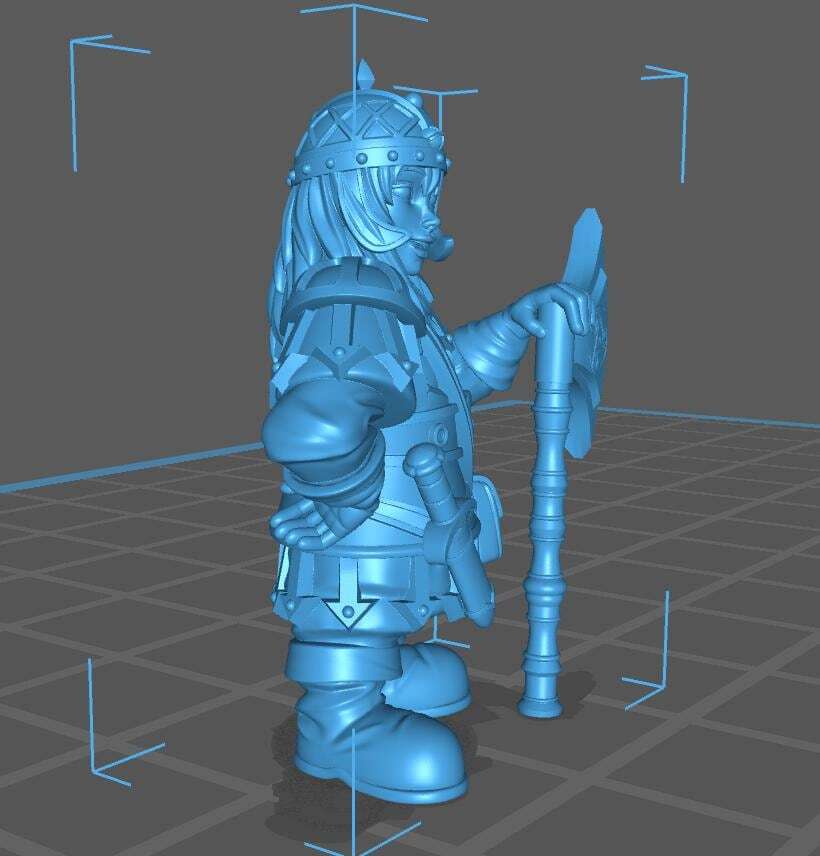 HeroQuest female Dwarf - Miniatures Unpainted 32mm Dungeons and Dragons