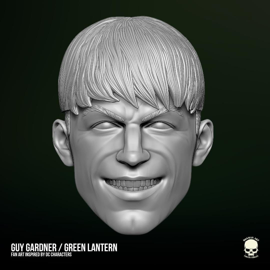 Guy Gardner Green Lantern head 1/12 head Marvel Legends GI Joe classified 1:12