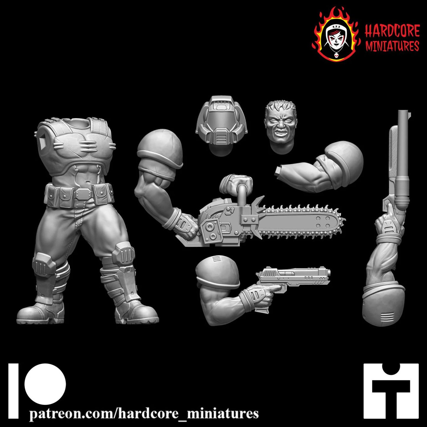 Doomguy 32mm dnd miniature Martian Trooper doom video game