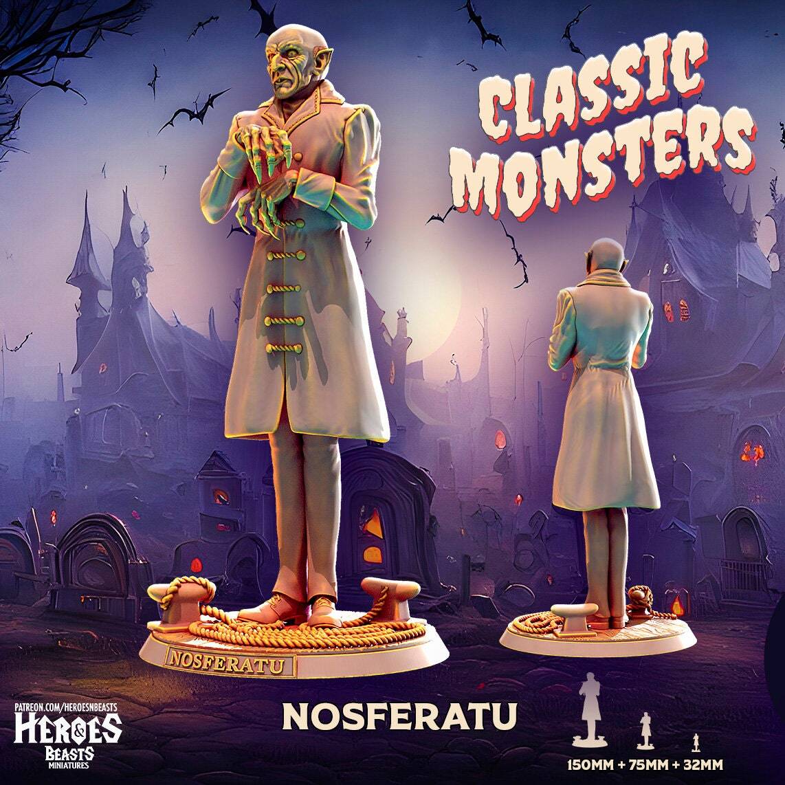 Nosferatu | Vampire Miniature | Heroes & Beasts | Classic Movie Monsters | DnD