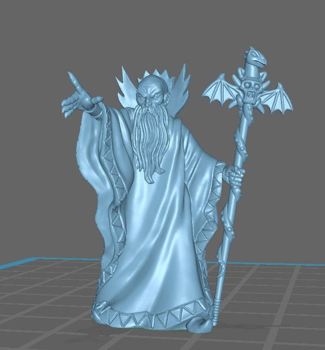 Kelek the Cruel Villain DnD Cartoon Show Miniatures Unpainted 28mm or 33mm Dung