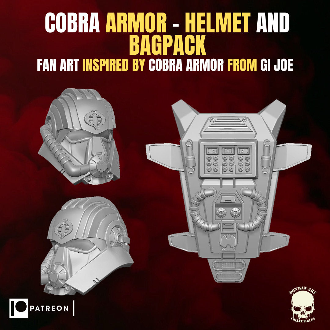 Armored Cobra Commander Set 1:12 Toy Accessory Free Shipping.