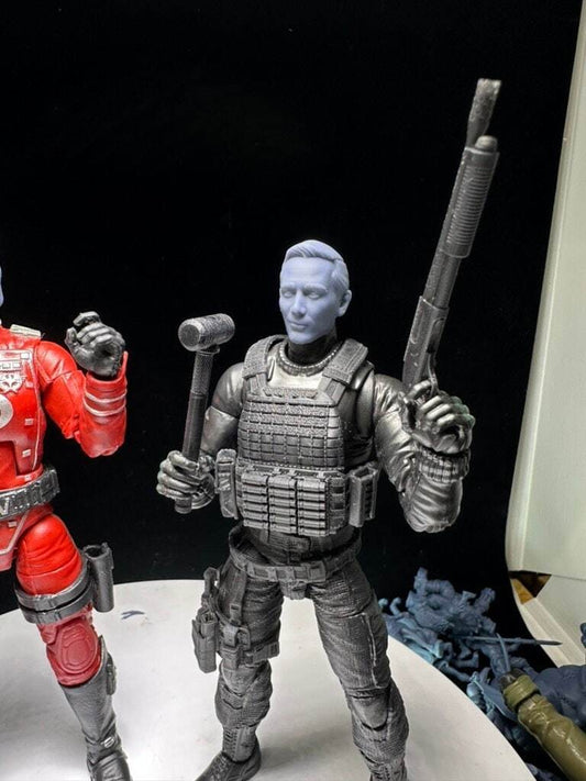Pee Wee Herman head for 6 inch action figures GI Joe Classified, mezco, neca, b