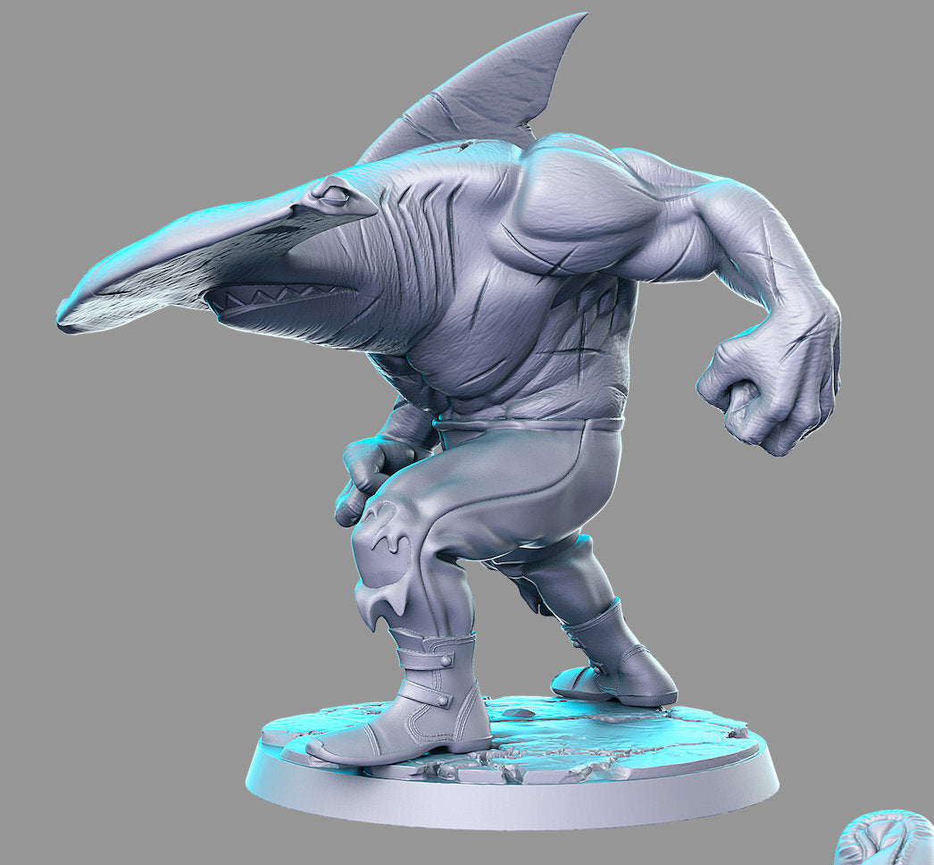 Street Sharks - resin miniature for tabletop games DnD, Dungeons and Dragons, b