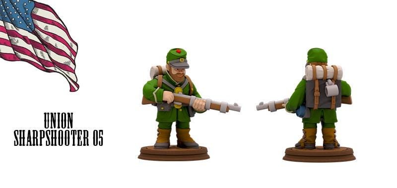 Union sharpshooters American Civil War Set DnD Miniature, Tabletop RPG, D&D Fig