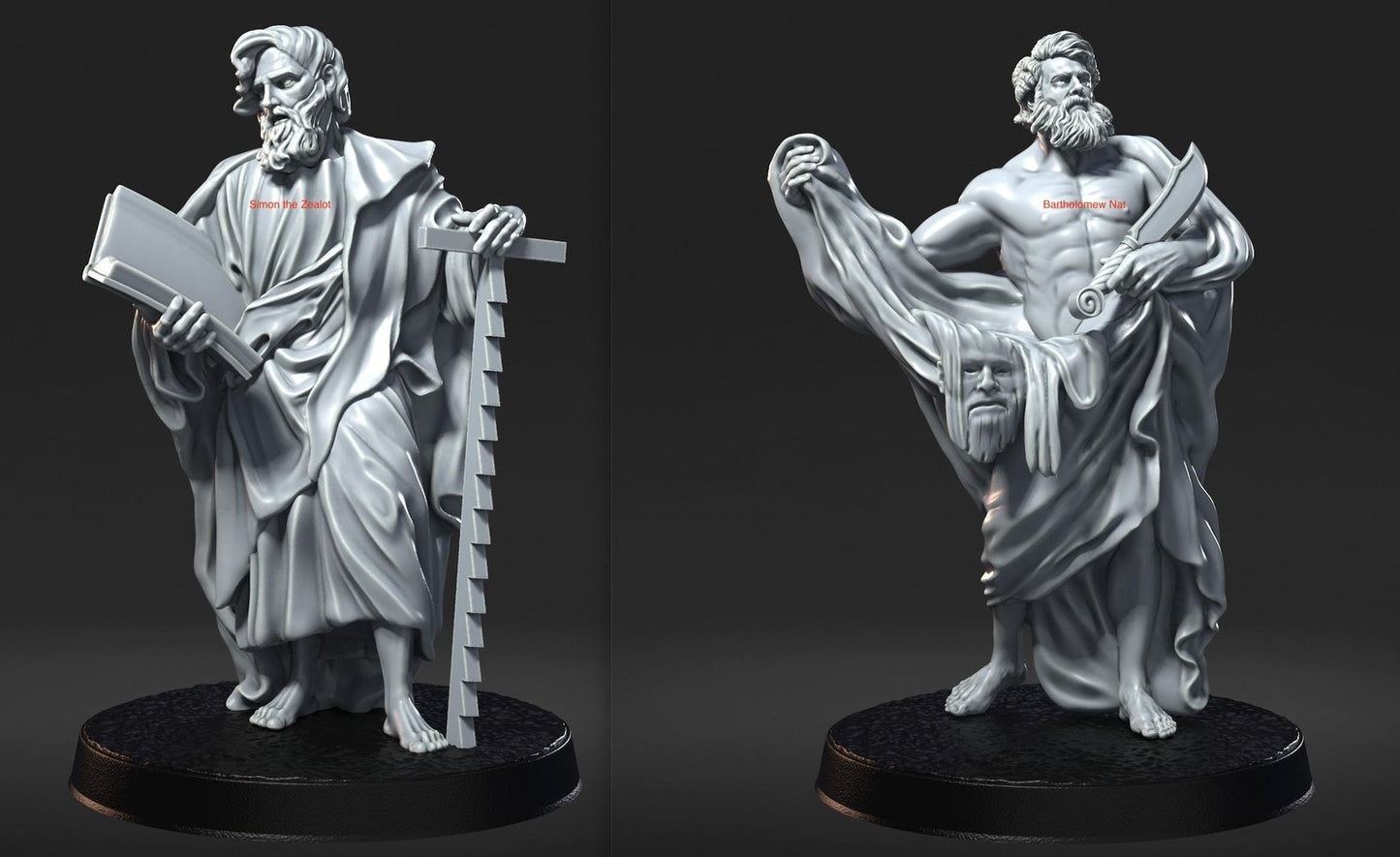 Jesus Christ and Apostles DnD Miniature Set: 40mm Resin RPG Figures