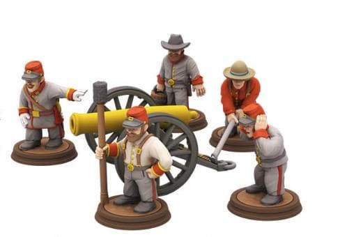 Confederate cannon Artillery American Civil War Set DnD Miniature, Tabletop RPG