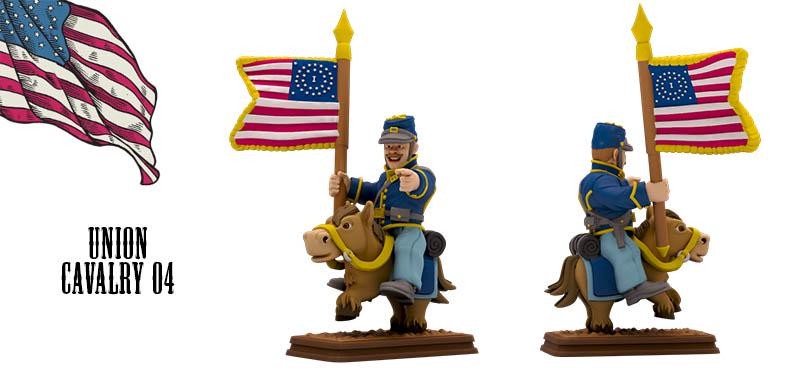 Confederate Mounted Cavalry American Civil War Set DnD Miniature, Tabletop RPG,