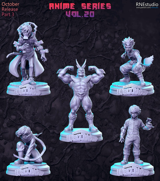 Anime DnD Miniature Set: Fantasy Tabletop RPG Figures, RN Estudio