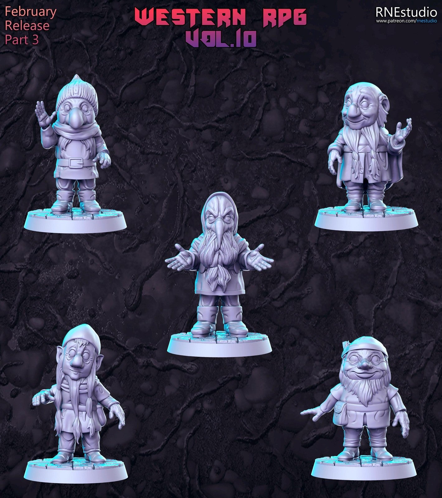 Western RPG Vol 10 Full Set DnD Miniature, Tabletop RPG Mini, D&D Figurines, Fa