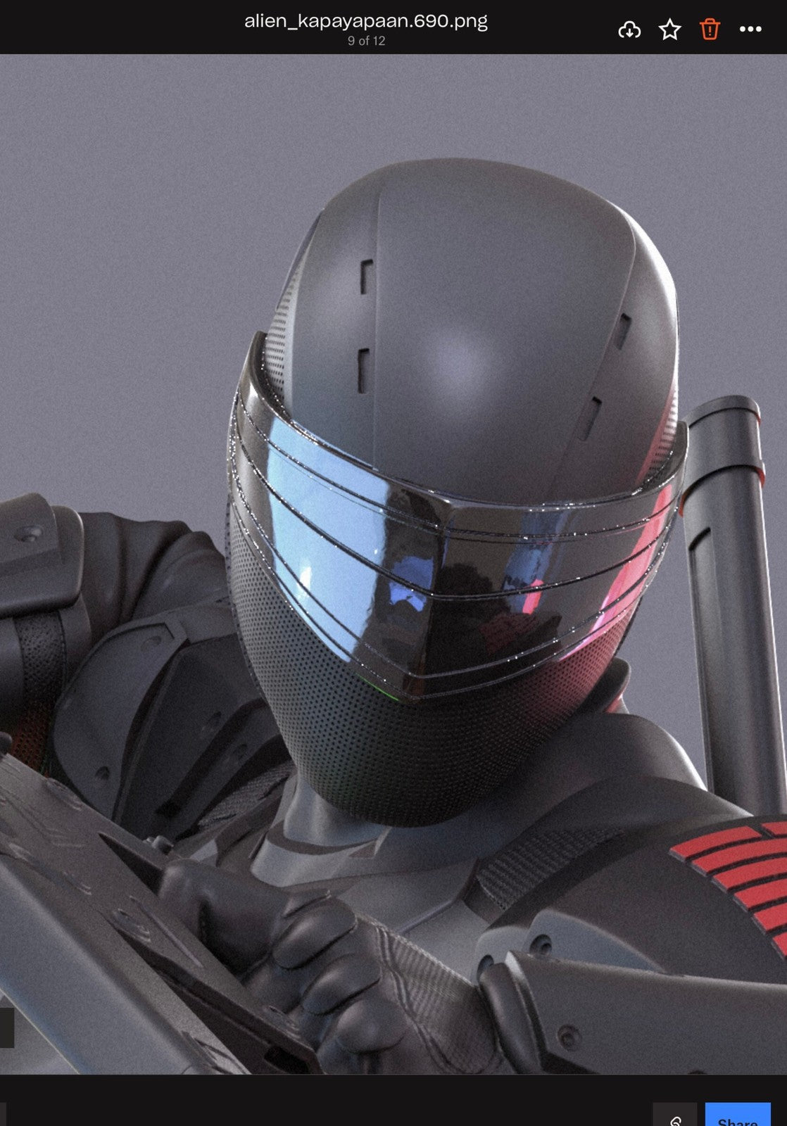 Snake eyes GI Joe Classified 1/12 scale head unpainted modern helmet ninja 1:12