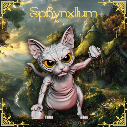 Lord of the Cats -- sphynxllum |45mm Mini |LOTR Gollum|