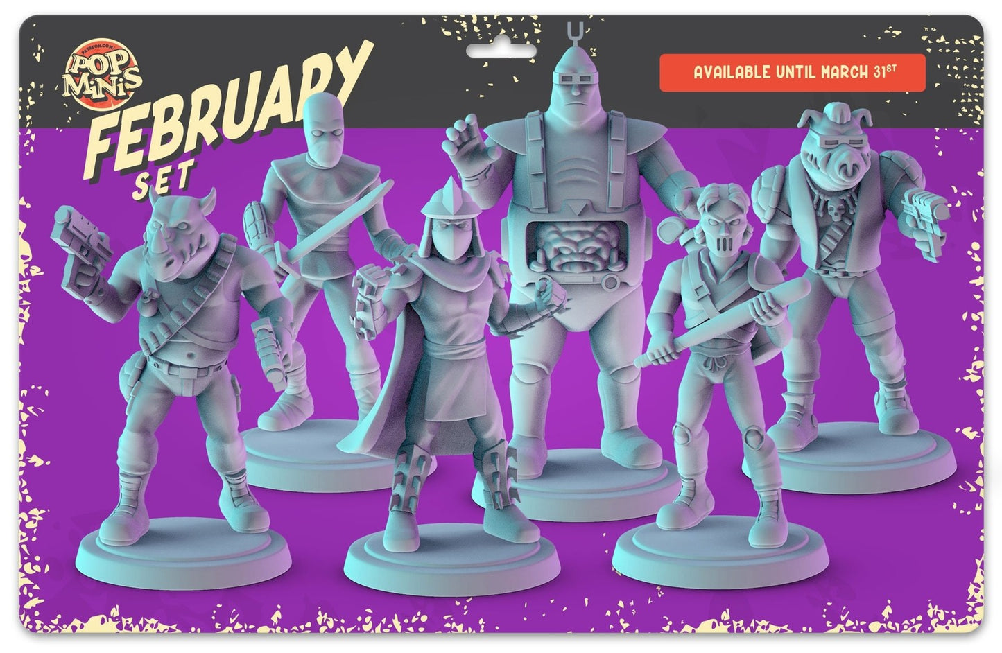 Teenage Mutant Ninja Turtles (Villains) TMNT Miniatures - 36mm set for collecti