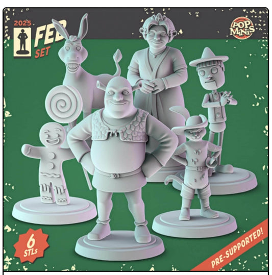 Skrek Miniatures - complete set 36mm Dioramas, tabletop RPGs. Designed by Pop M