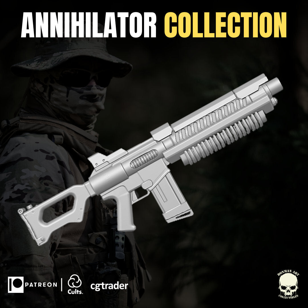 Annihilator Gun set 1/12 rifle Marvel Legends GI Joe classified 1:12 mezco acti