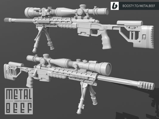 3d Printed T-5000 Low Light Sniper Rifle 1:12 GI Joe Classified/Marvel Legends