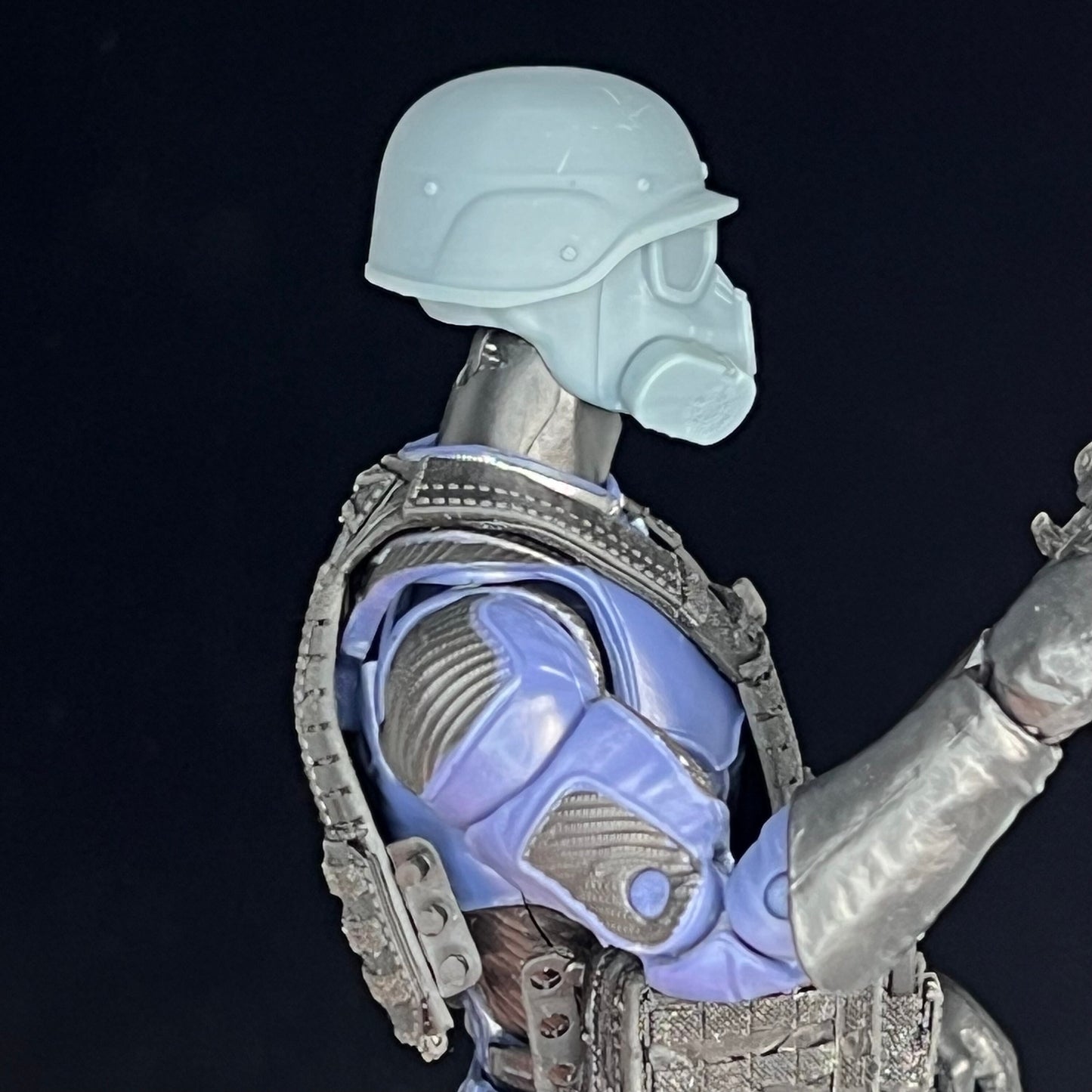 Chemical Trooper Head for 6 inch action figures GI Joe Classified, mezco, neca,