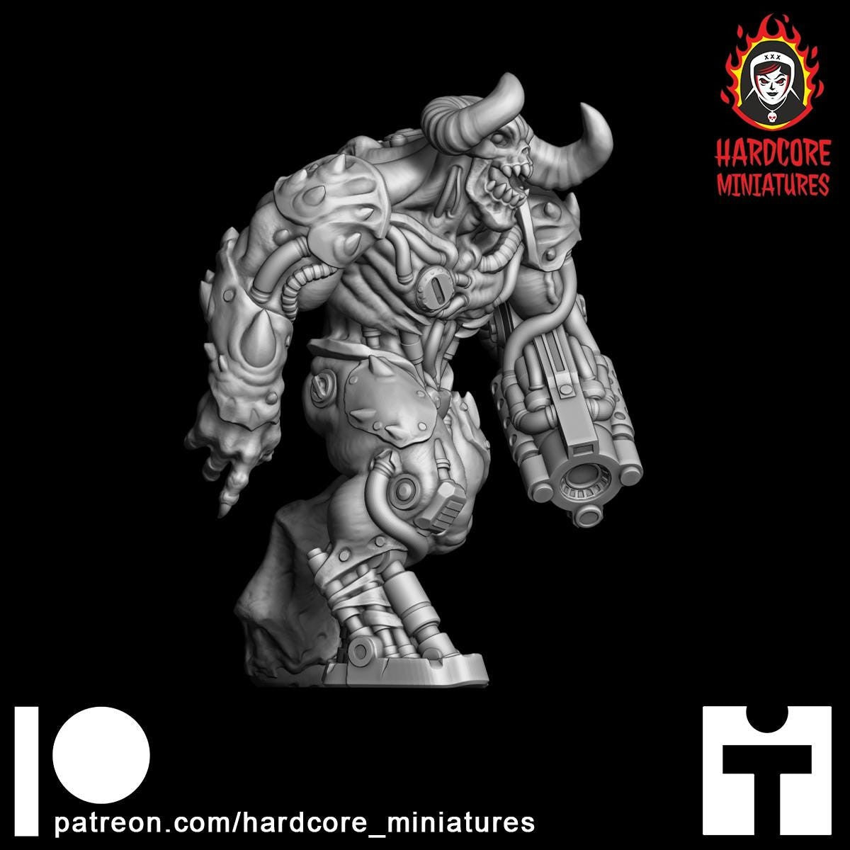 Doom Cyberdemon 32mm dnd miniature doom video game Cyber Demon