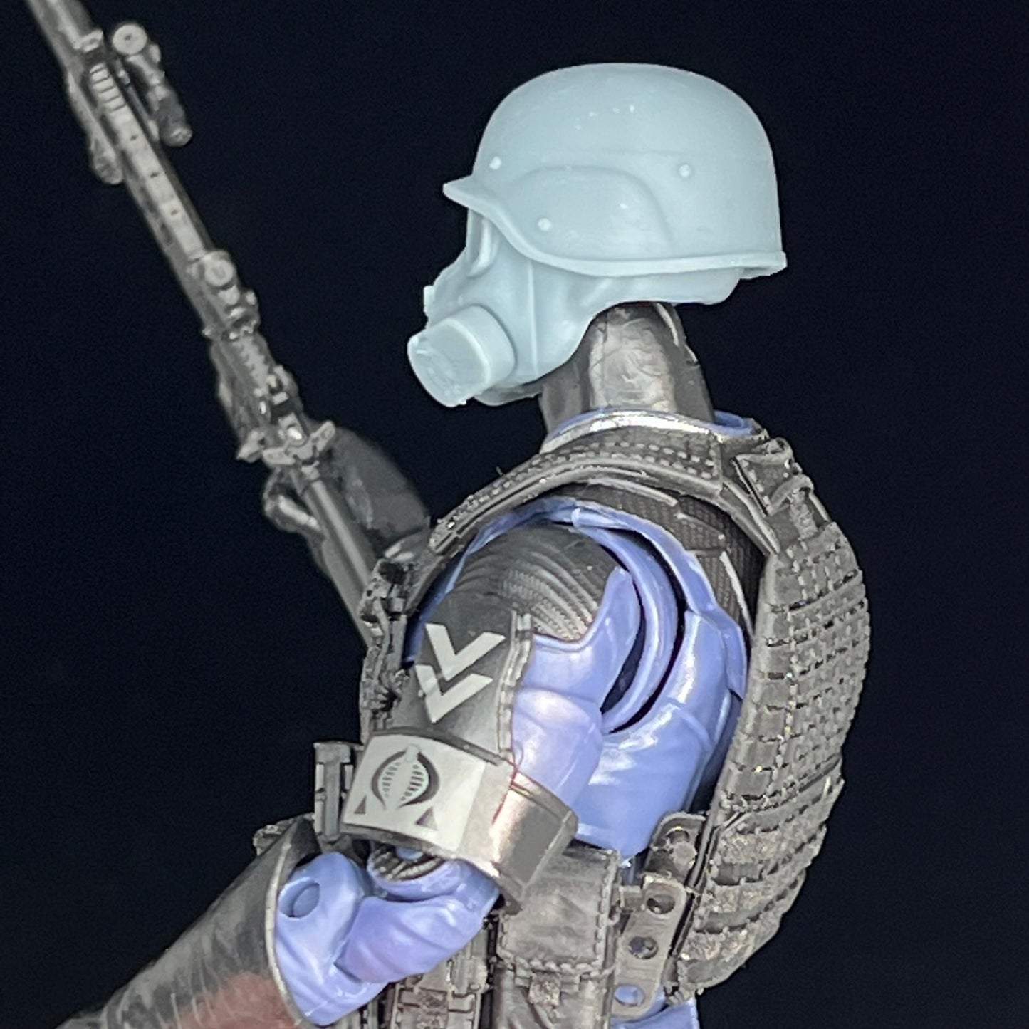 Chemical Trooper Head for 6 inch action figures GI Joe Classified, mezco, neca,
