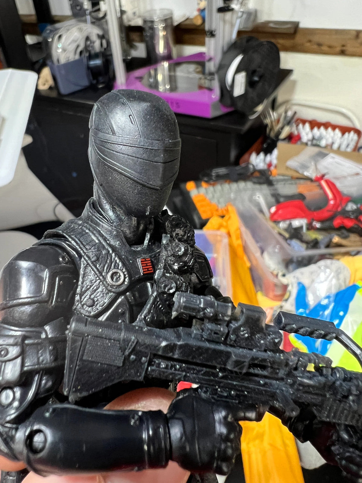 Snake eyes GI Joe Classified 1/12 scale head unpainted modern helmet ninja 1:12