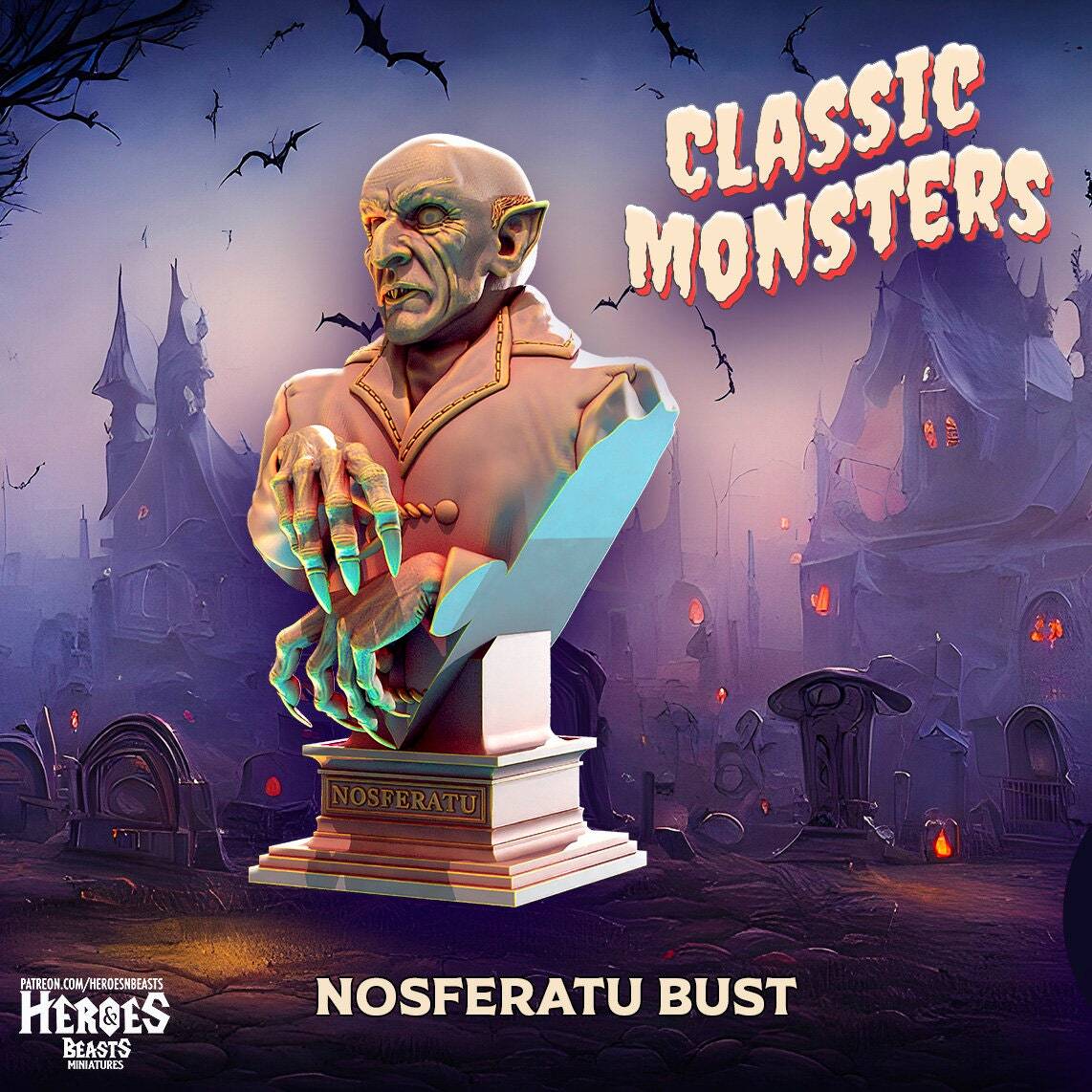 Nosferatu | Vampire Miniature | Heroes & Beasts | Classic Movie Monsters | DnD