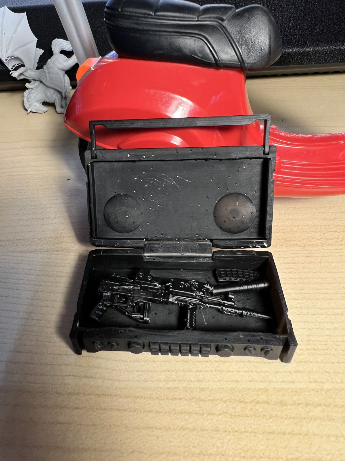 1/12 mini retro boombox suitcase for Action figures, GI Joe, marvel legends, bl
