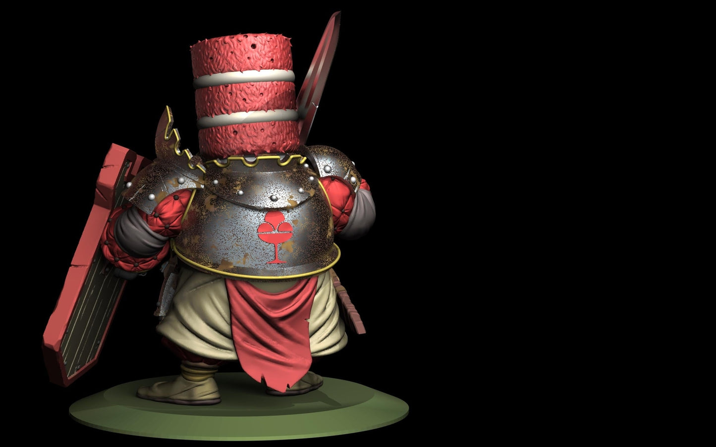 Red Velvet Cake Templar -- Food Fight! tabletop gaming DnD 32mm | 75MM