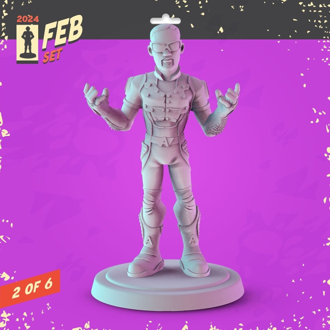 The Boys 34mm Minis tabletop gaming, DnD homelander, black noir