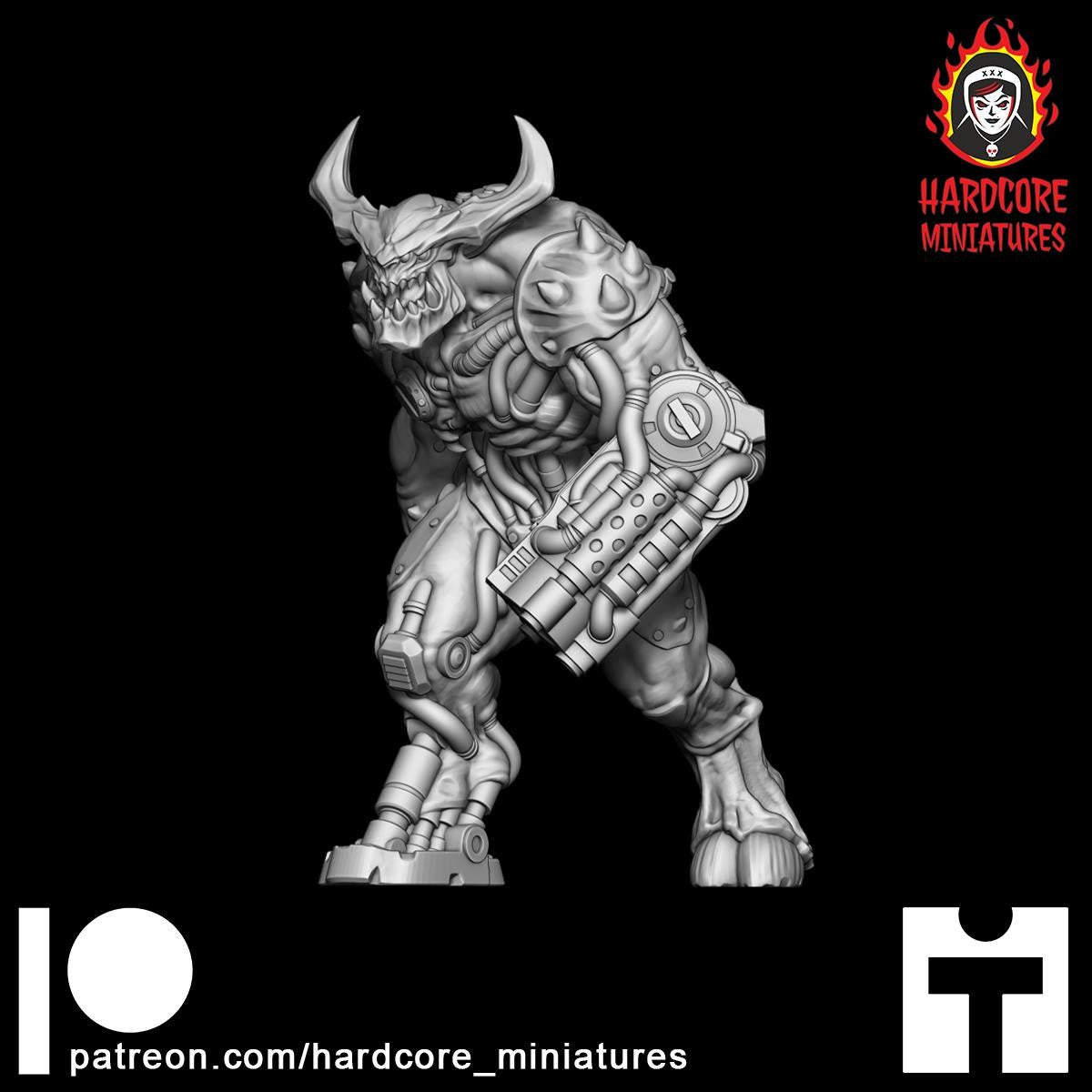Doom Cyberdemon 2 32mm dnd miniature doom video game Cyber Demon