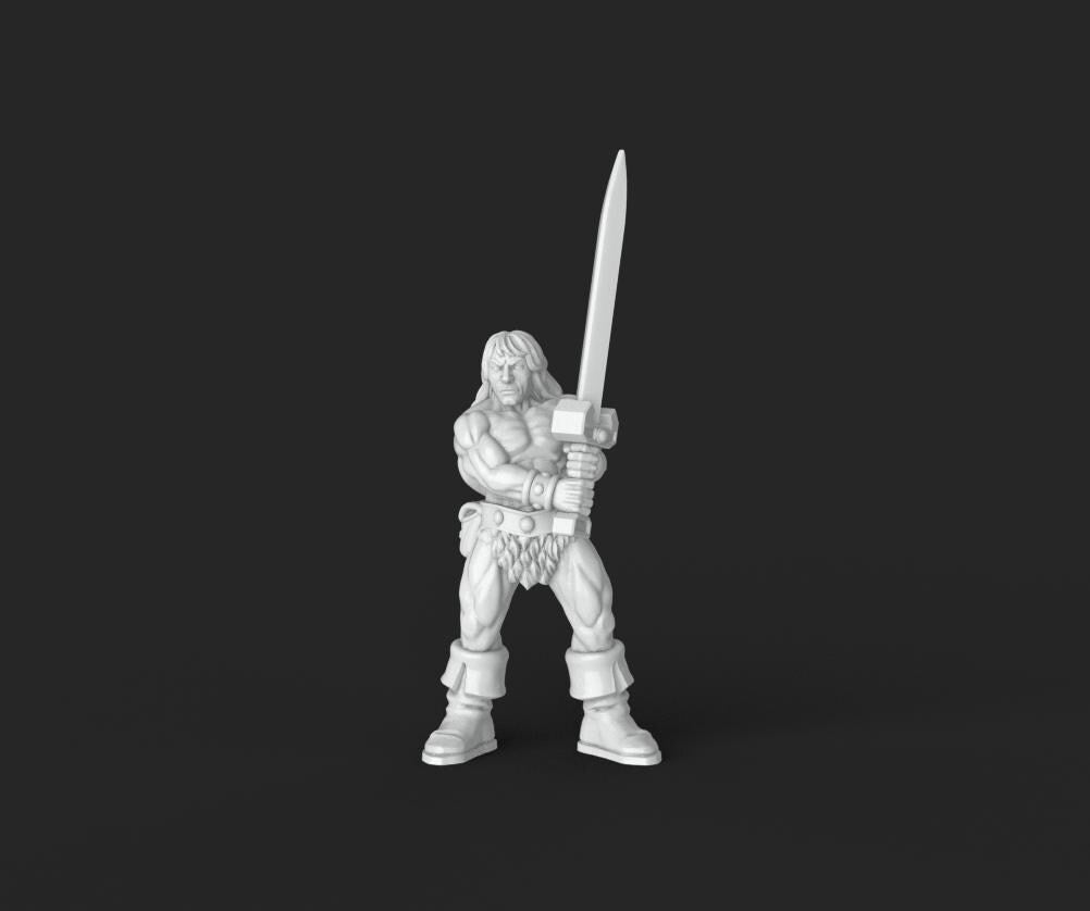 HeroQuest barbarians - Miniatures Unpainted 32mm Dungeons and Dragons