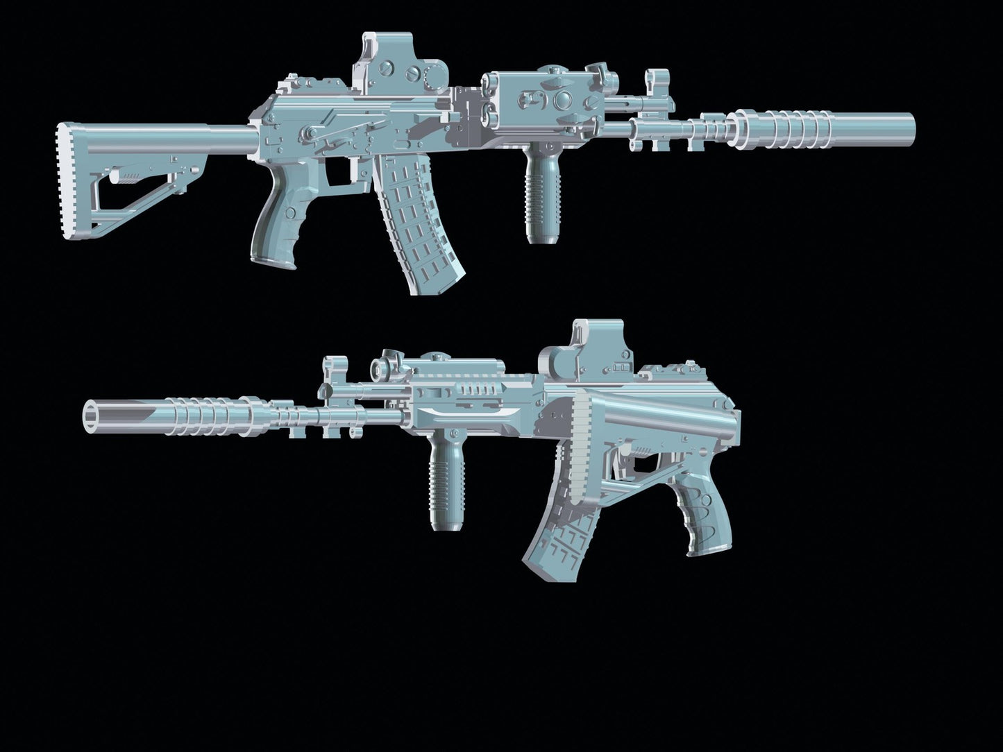 3d Printed AK-12 set Eotech bayonet 1:12 6" GI Joe Classified/Marvel Legends AK